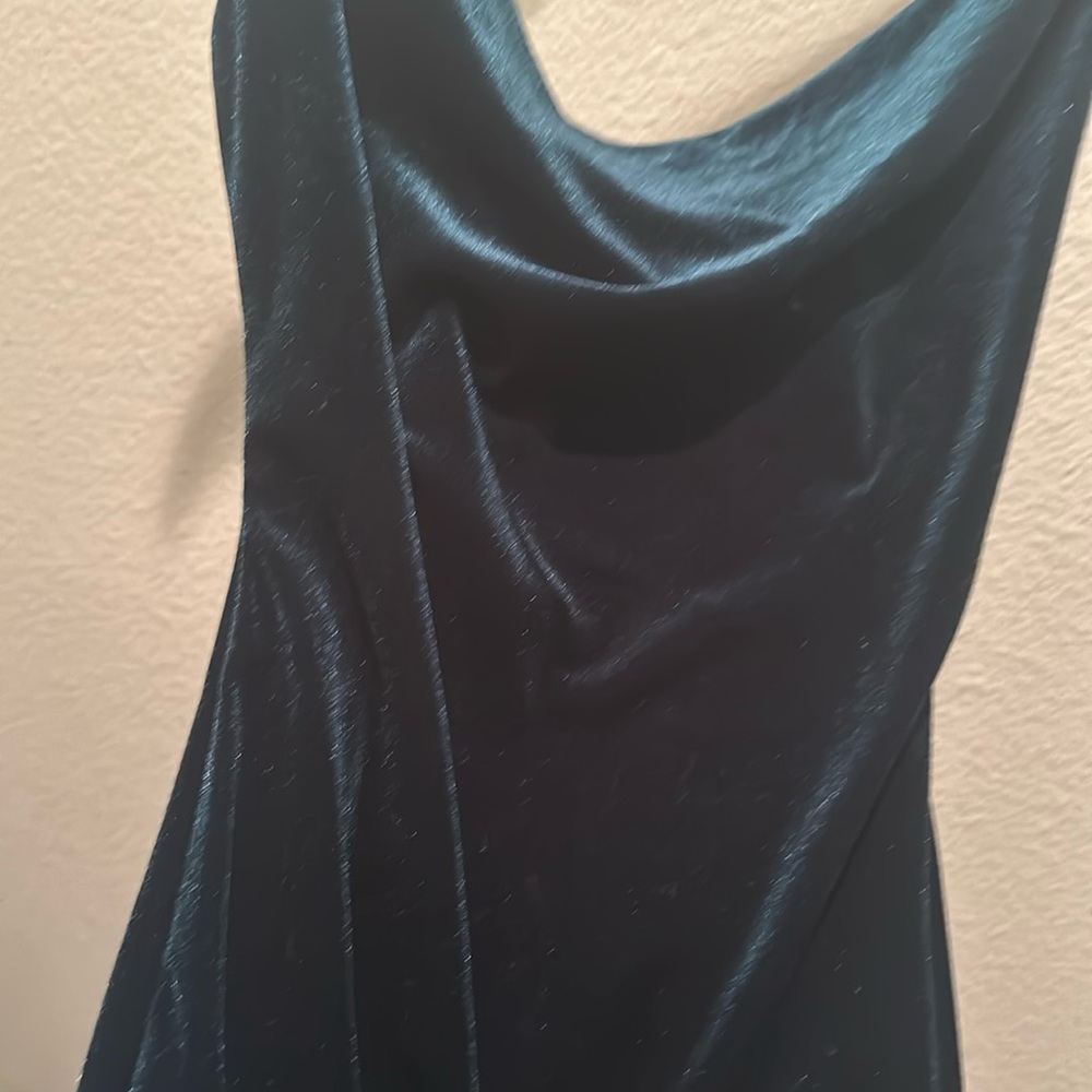 Lulus Dark green velvet dress - Picture 2 of 7